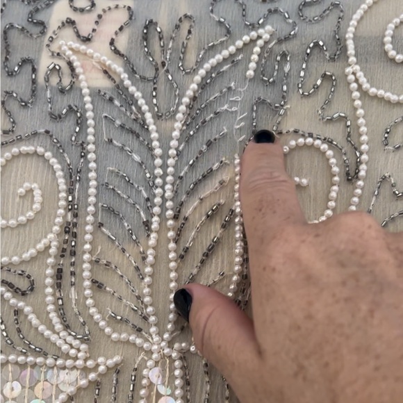 Vintage 100% Silk Sequins Dress - Picture 10 of 10